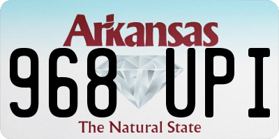 AR license plate 968UPI