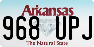 AR license plate 968UPJ