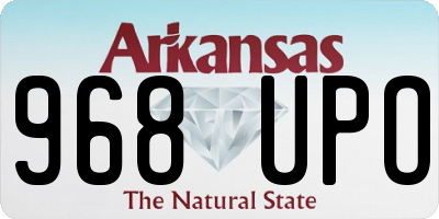 AR license plate 968UPO