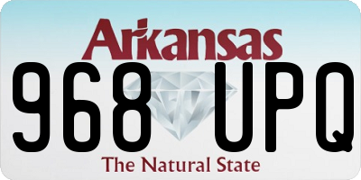AR license plate 968UPQ