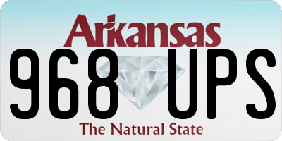 AR license plate 968UPS