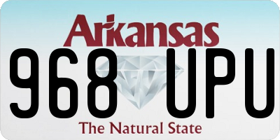 AR license plate 968UPU