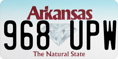 AR license plate 968UPW