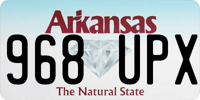 AR license plate 968UPX
