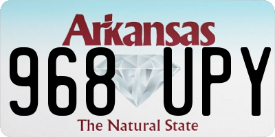 AR license plate 968UPY