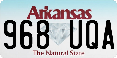 AR license plate 968UQA
