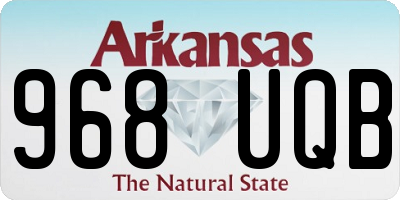 AR license plate 968UQB