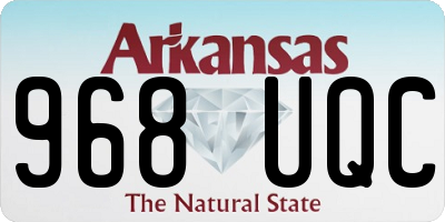 AR license plate 968UQC