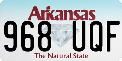 AR license plate 968UQF