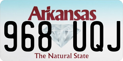 AR license plate 968UQJ