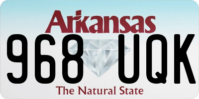 AR license plate 968UQK
