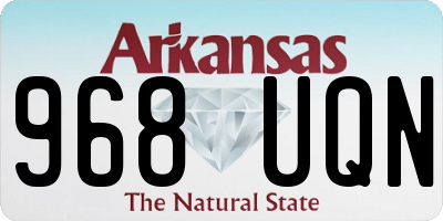 AR license plate 968UQN