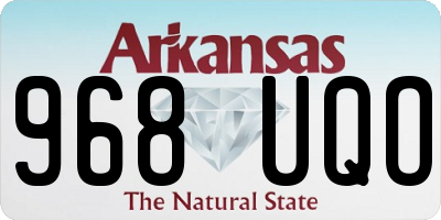 AR license plate 968UQO
