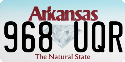AR license plate 968UQR