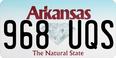 AR license plate 968UQS