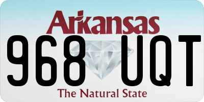 AR license plate 968UQT