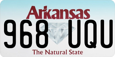 AR license plate 968UQU