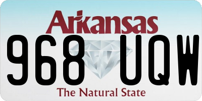 AR license plate 968UQW
