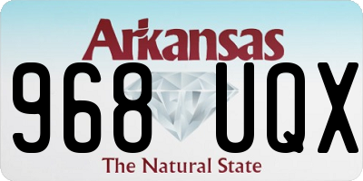 AR license plate 968UQX