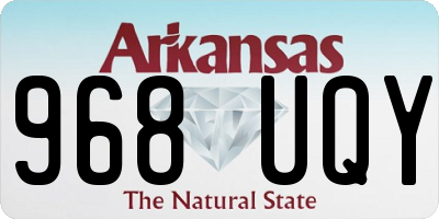 AR license plate 968UQY
