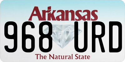 AR license plate 968URD