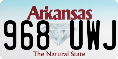 AR license plate 968UWJ