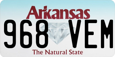 AR license plate 968VEM