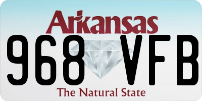 AR license plate 968VFB