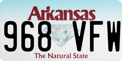 AR license plate 968VFW