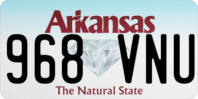 AR license plate 968VNU