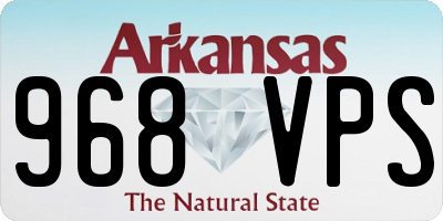 AR license plate 968VPS