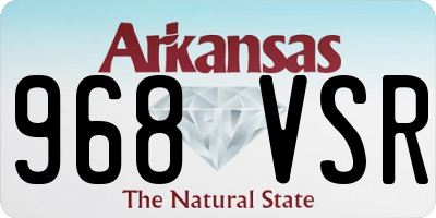 AR license plate 968VSR