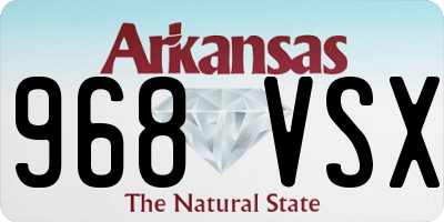AR license plate 968VSX