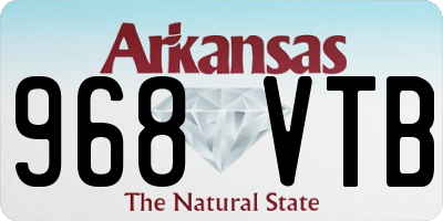 AR license plate 968VTB