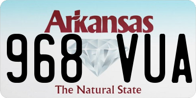 AR license plate 968VUA