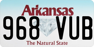 AR license plate 968VUB