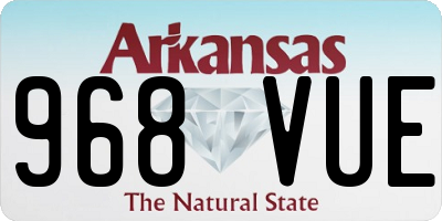 AR license plate 968VUE