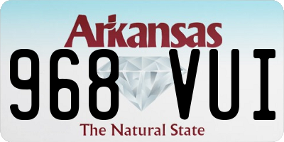 AR license plate 968VUI