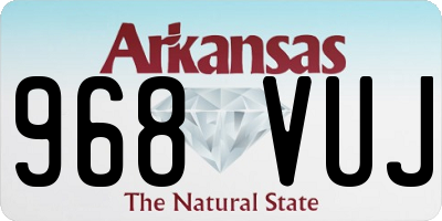 AR license plate 968VUJ