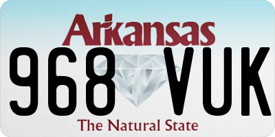 AR license plate 968VUK