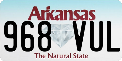 AR license plate 968VUL