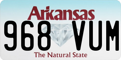 AR license plate 968VUM