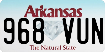 AR license plate 968VUN