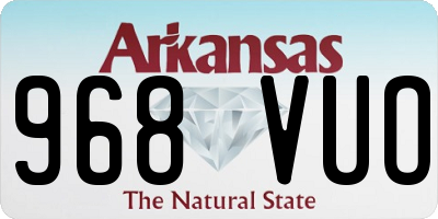 AR license plate 968VUO