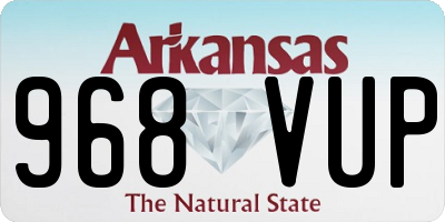 AR license plate 968VUP