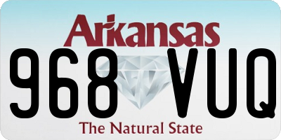 AR license plate 968VUQ