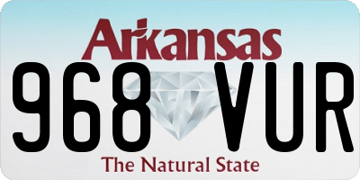 AR license plate 968VUR
