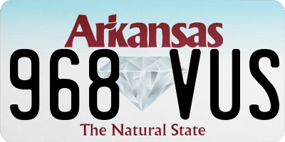 AR license plate 968VUS
