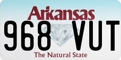 AR license plate 968VUT