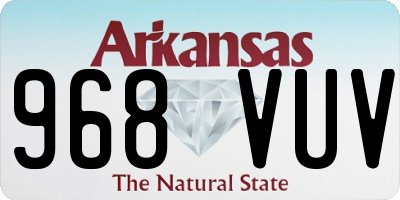 AR license plate 968VUV